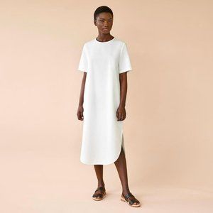 COS White Crisp Cotton T-Shirt Dress